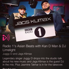 Jags Klimax BBC Radio 1 Mix  - Asian Beats with Kan D Man & Limelight