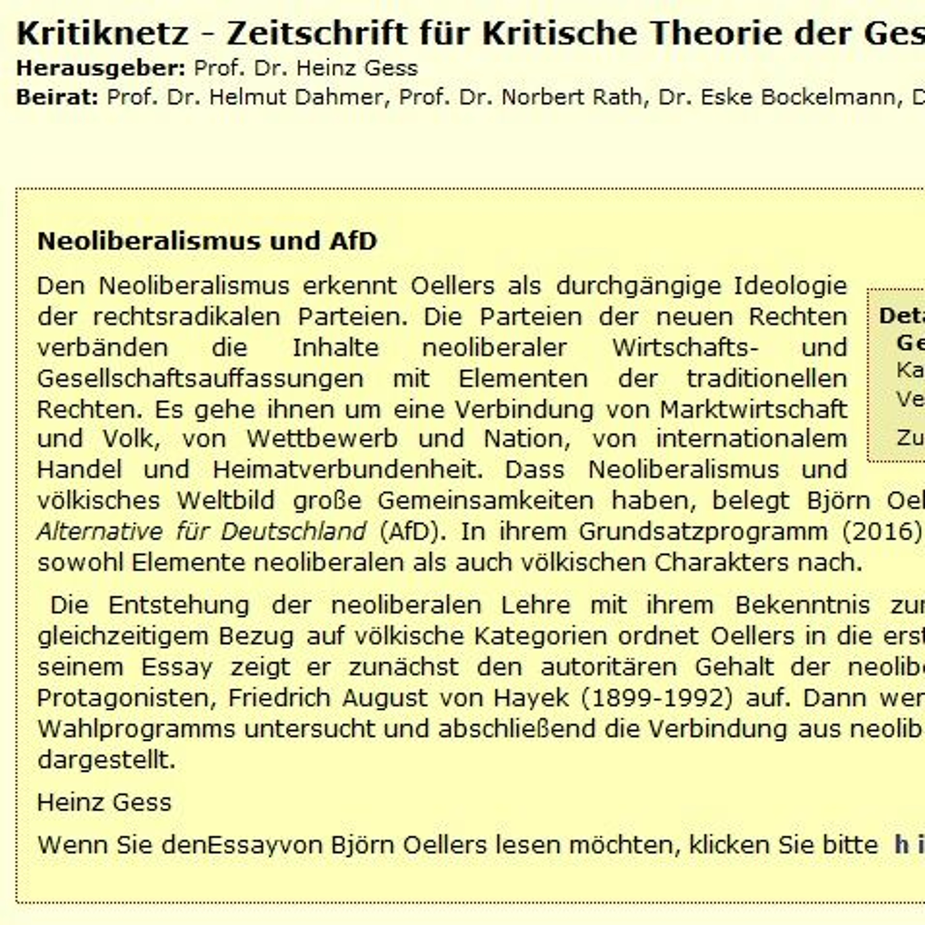 Warum die neuen Rechten nicht die Interessen des "kleinen Mannes" vertreten? episode artwork