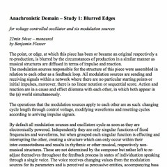 Anachronistic Domain Study 1 - Blurred Edges