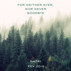 FOR NEITHER EVER, NOR NEVER GOODBYE - Fev 2018