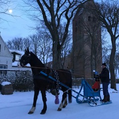 Een dik pak sneeuw op Ameland