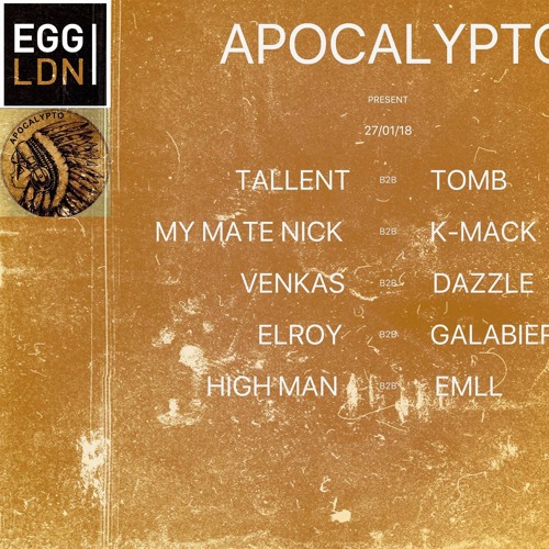 TOMB VS TALLENT Live @ Apocalypto Showcase, Egg (Basement) London 27/1/18