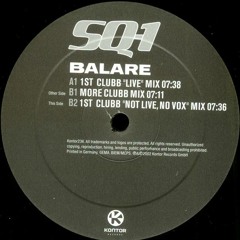 Balare 1St Clubb 'Not Live, No Vox' Mix SQ-1