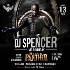 DJ SPENCER MASSIVE VIP BIRTHDAY ALL BLACK MIX CD HOSTED BY DJ SEAN