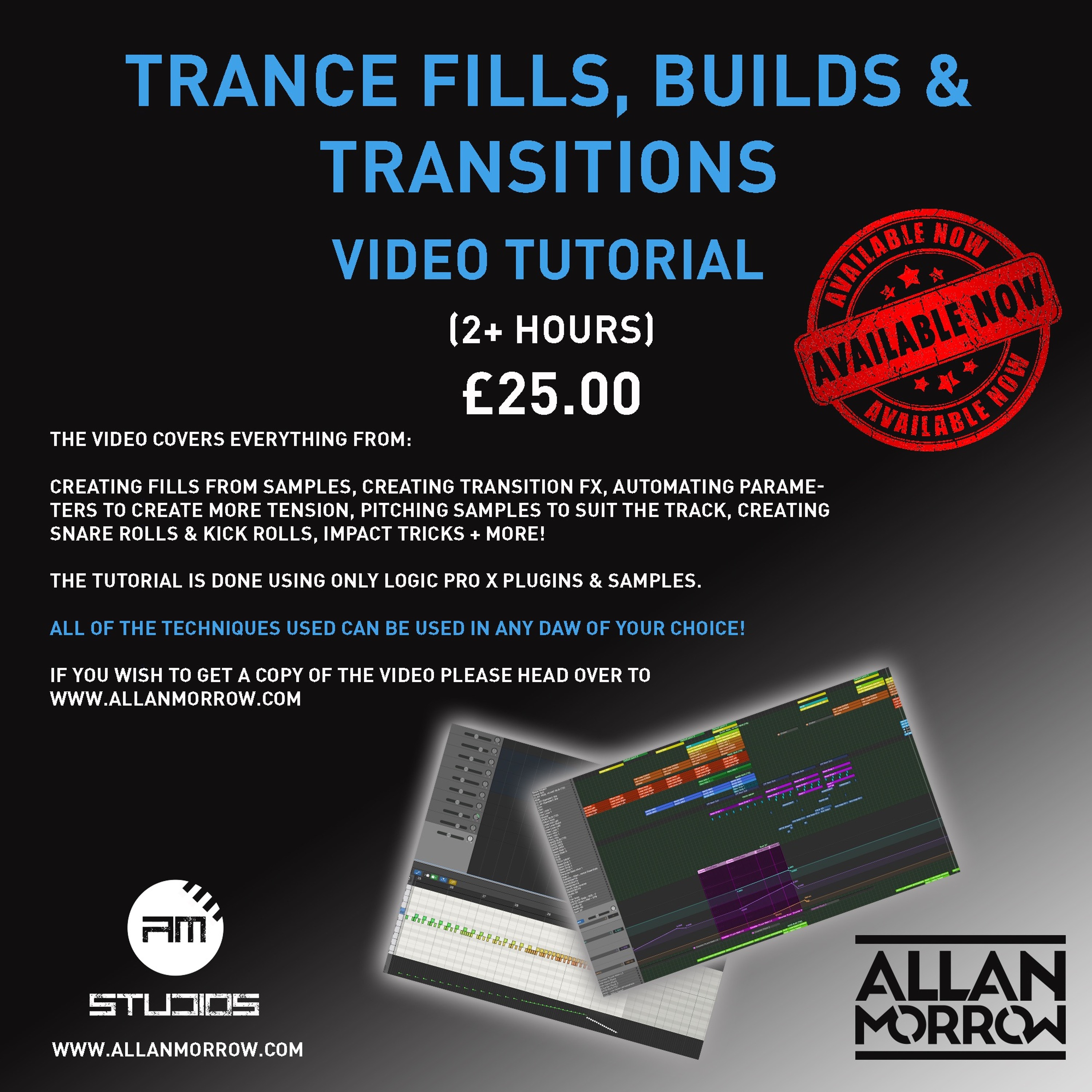 Allan Morrow / AM Studios - Trance Fills, Builds & Transition Video Tutorial [Sample] [2+ hours] episode artwork