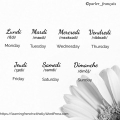 Days Of The Week in French