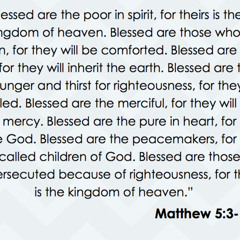 Matthew 5:3-10
