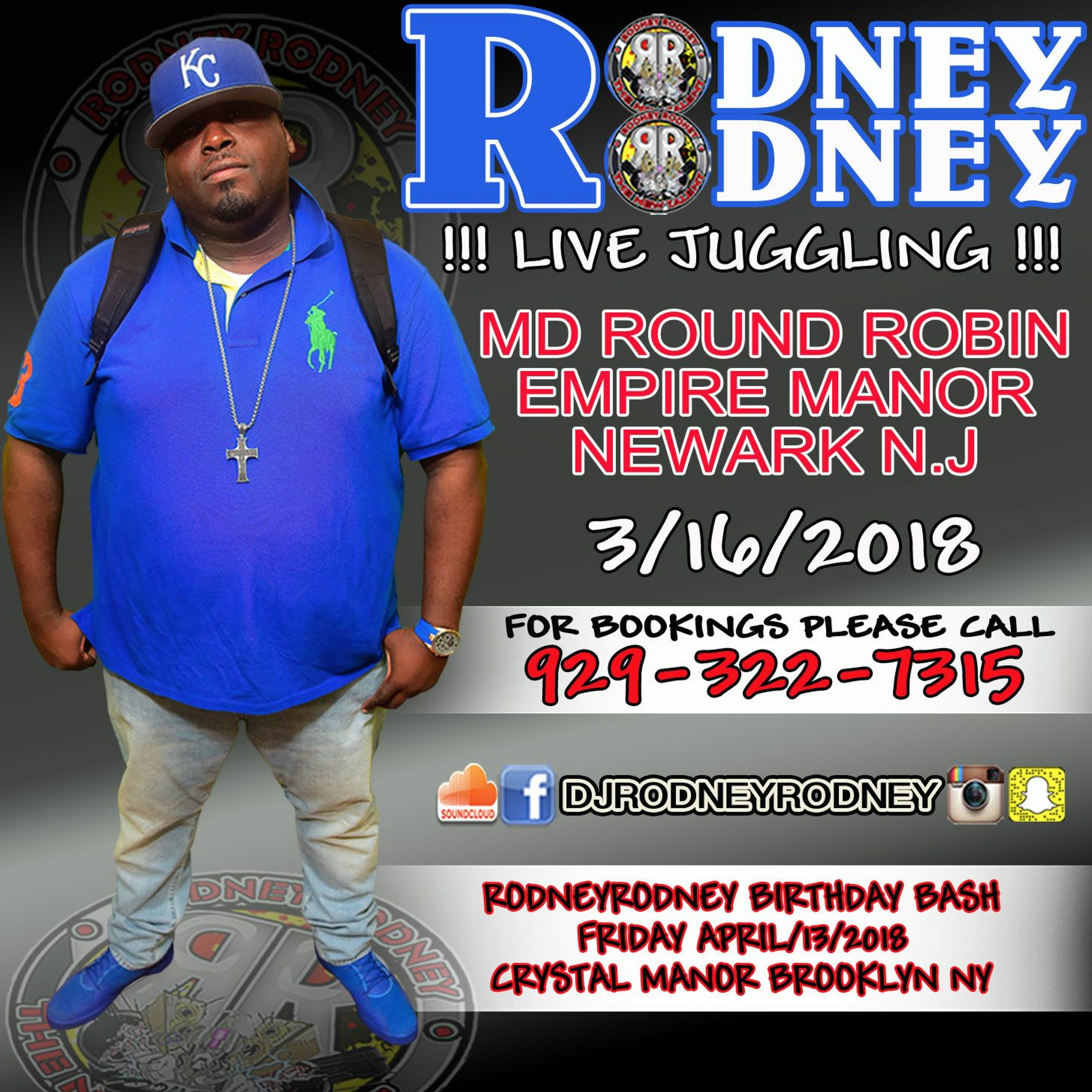 RODNEYRODNEY LIVE JUGGLING MD ROUND ROBIN @EMPIRE MANOR NJ episode artwork