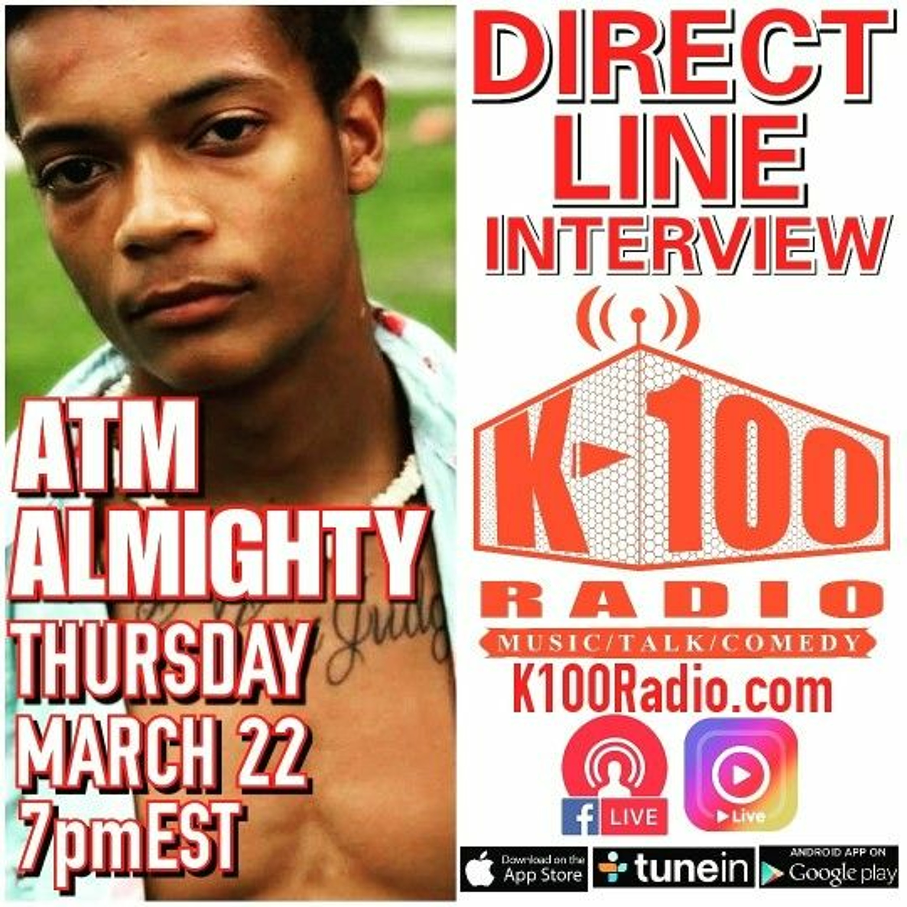 Direct Line Interview with ATM ALMIGHTY on K-100 Radio episode artwork