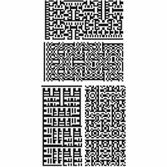 a lot of tiles (trivial scan) - variations 2101000, 0111211, 2321101, and 3231310