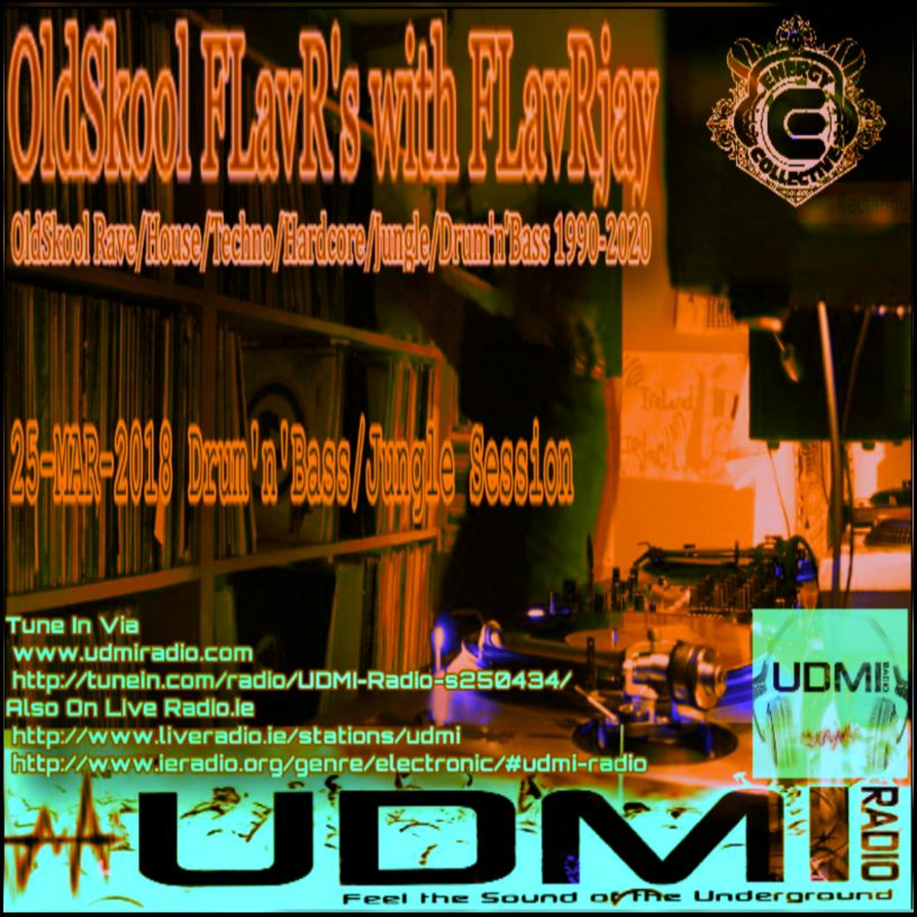 OldSkool FLavR's with FLavRjay on UDMI Radio. Jungle/Drum'n'Bass 25-Mar-2018 episode artwork