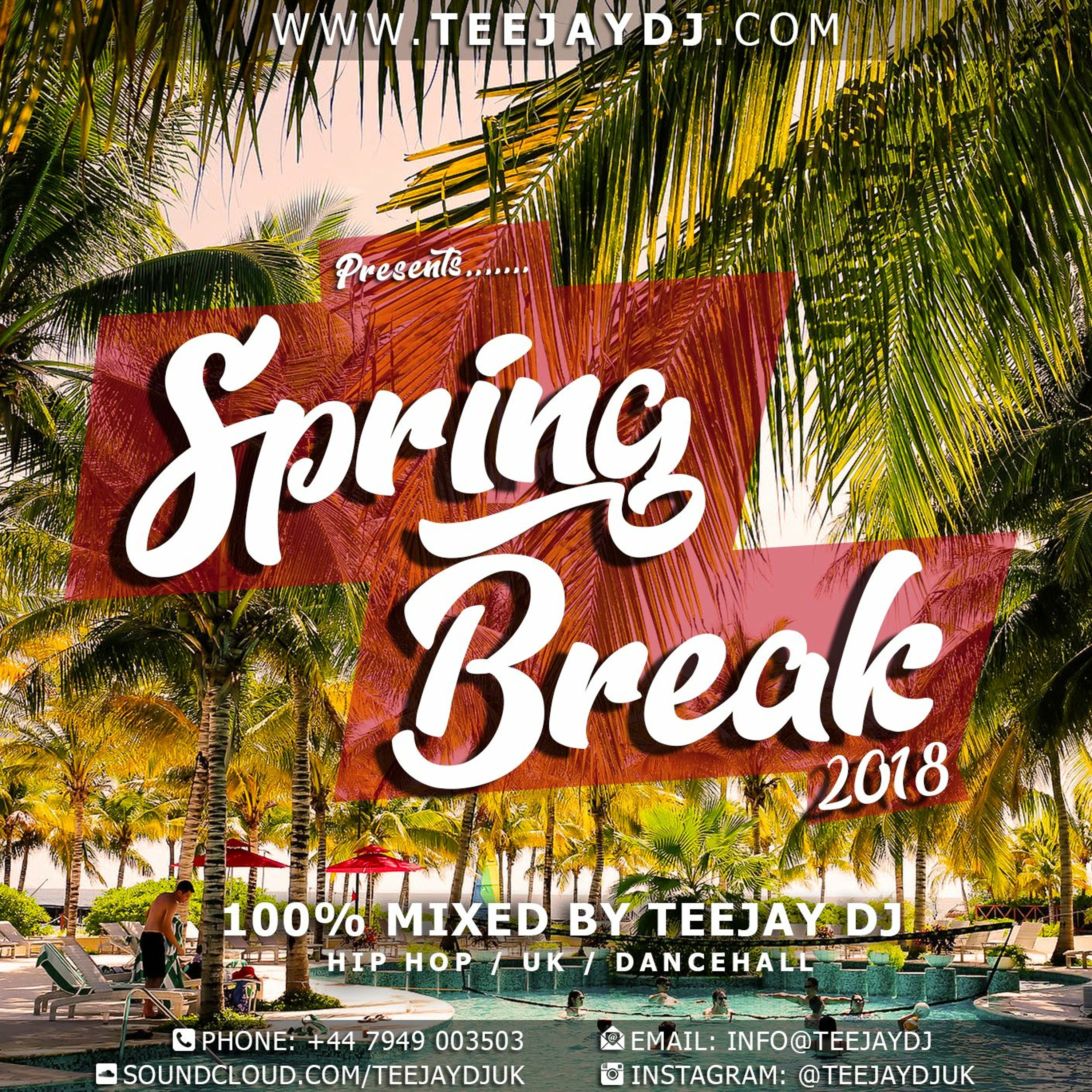 TeeJay DJ Presents Spring Break 2018 - The Official Promo CD (Hip Hop/UK/Dancehall)