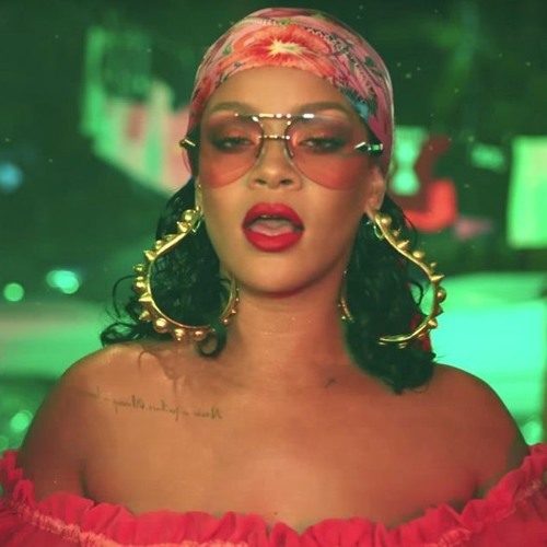 rihanna green dress wild thoughts rihanna wearing a Ramy Brook Women's blue Charrasse minidress on the music video for 'Wild thoughts' by Dj Khaled featuring Rihanna and Bryson Tiller. #fashion