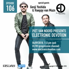 Electronic Devotion Episode 106 (09 April 2018) guests Genji Yoshida & Haeppy van Mazn