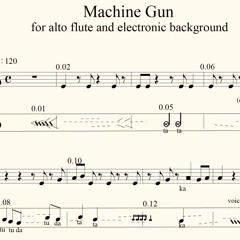 "Machine Gun", for alto flute and electronic background