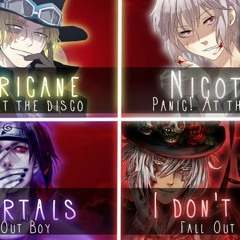 ◤Nightcore◢ ↬ MINIMIX Nicotine Hurricane! I Don't Care we're Immortals [Switching Vocals | MINIMIX]