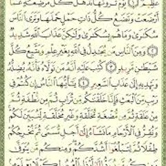 سورة الحج - قراءة حدر - الشيخ ياسر سلامة