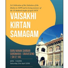 Gravesend Vaisakhi Kirtan Darbar - 21/04/18