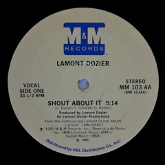 LAMONT DOZIER - Shout About It (Instrumental) 1981