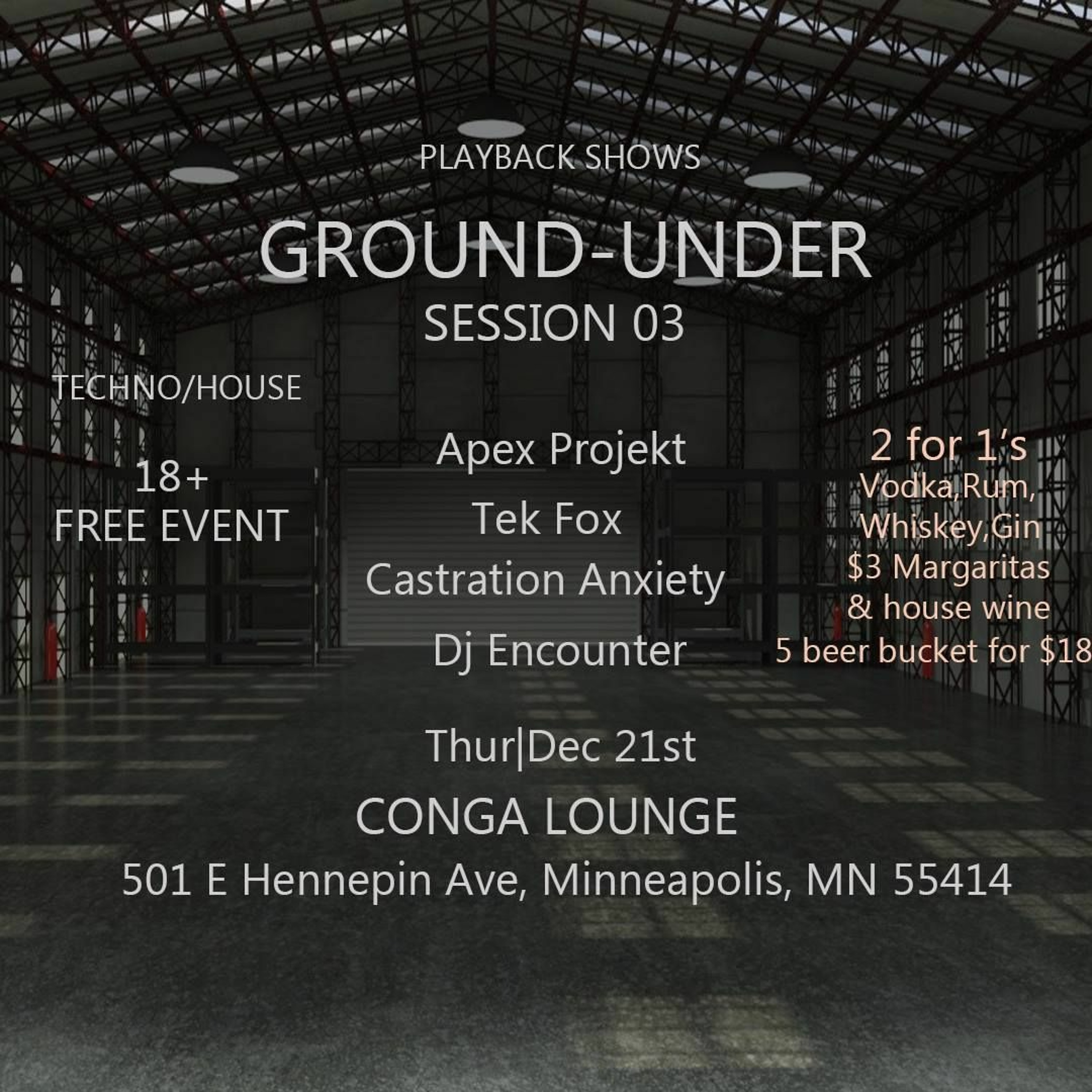 Ground-Under Session 03 12-21-17 (Techno) episode artwork
