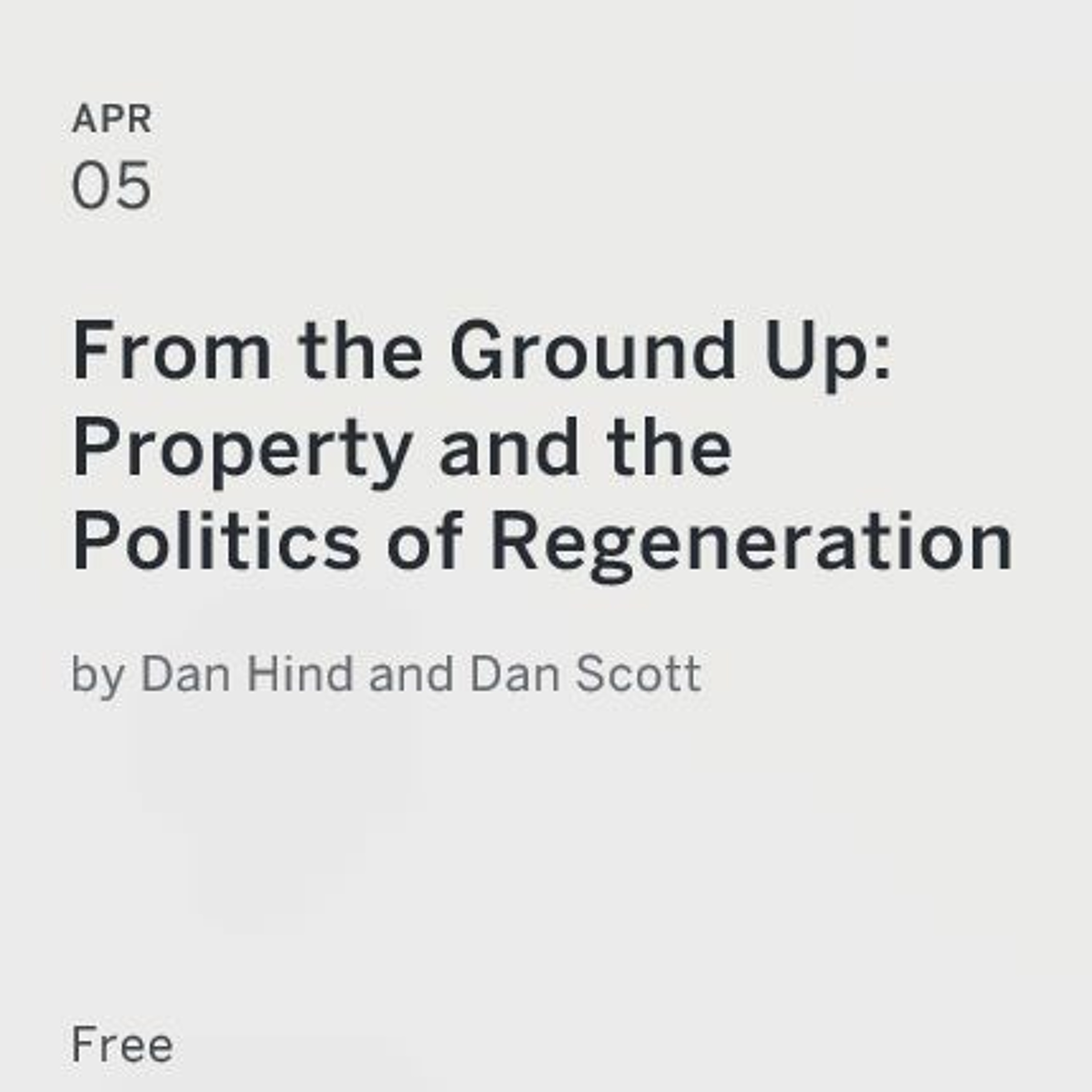 From the Ground Up: Laurie Macfarlane on The Economics of Housing and Land
