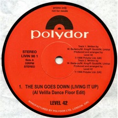 Level 42 -  Sun Goes Down (Living It Up)- Al Velilla Dance Floor Edit