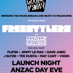 Dave Juric vs J-Slyde - Live at Chan's House Party feat The Freestylers - April 2018