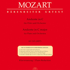 Mozart - Andante for flute and orchestra (piano) in C Major K. 315