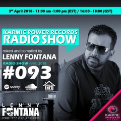 #93 Karmic Power Records Radio Show On HouseFM.NET mixed by Lenny Fontana 03. April 2018