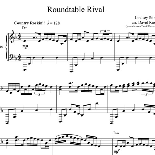 Roundtable Rival Piano Solo By Lindsey Stirling Piano Solos