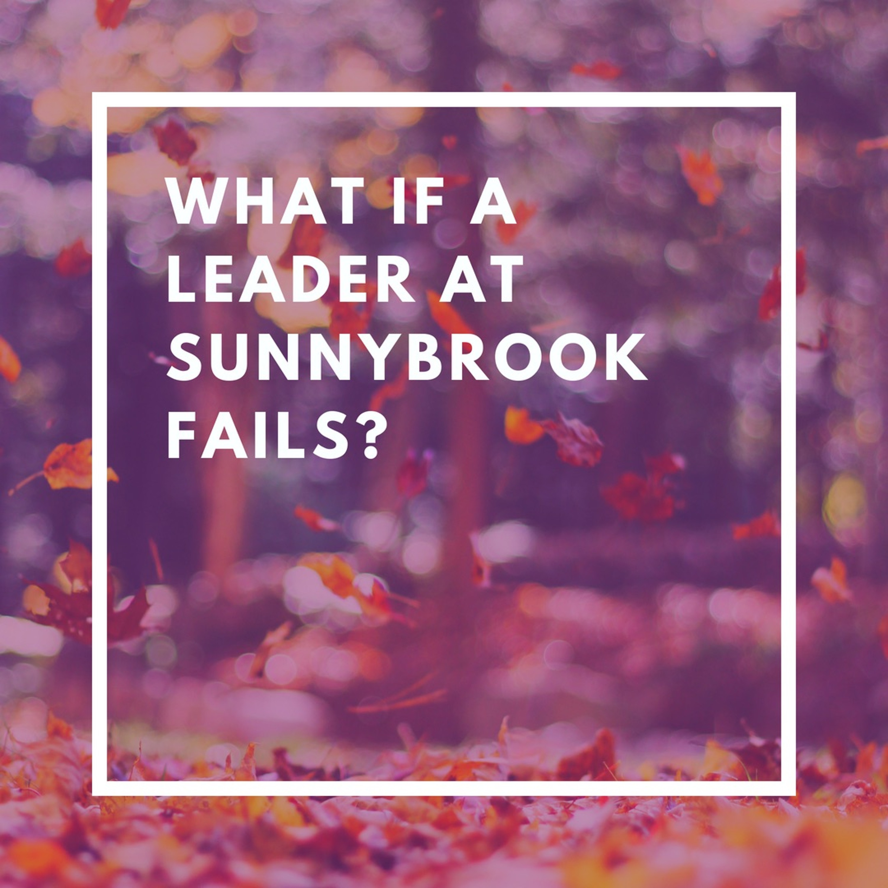Episode 63: "What Happens if a Leader at Sunnybrook Fails?" episode artwork