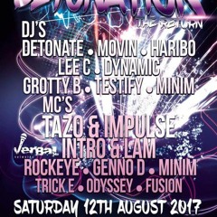 Dj Testify Mc Fusion B2B Mc Odyssey @ Detonation Aug 2017