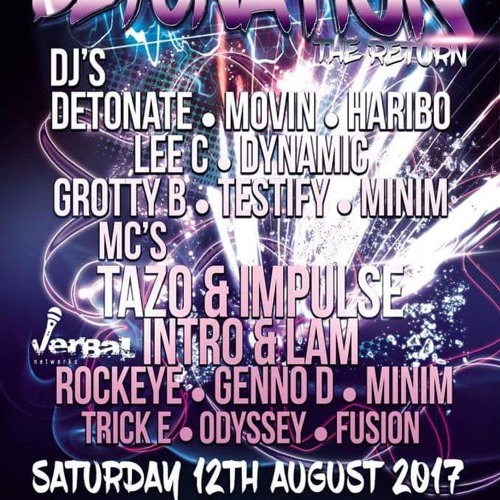 Dj Testify Mc Fusion B2B Mc Odyssey @ Detonation Aug 2017