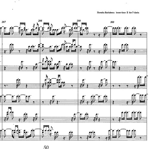 Horațiu Rădulescu - Inner Time II (for 7 clarinets) Live @Qubit 5/9/18