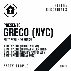 PREMIERE: Greco (NYC) - Party People (Peekay Remix)
