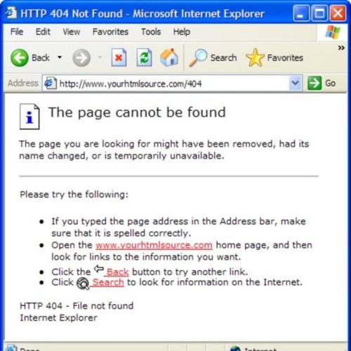 ERROR 404 NOT FOUND