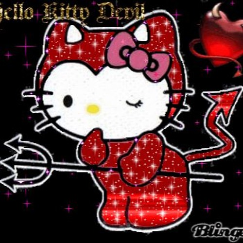 Хеллоу китти демон. Hello kitty демон. Китти демонёнок. Дэвил китти. Китти демон.