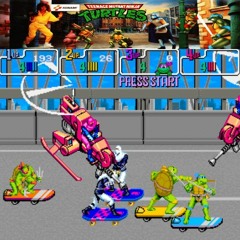TMNT Arcade (1989) - Highway Chaser (Stage 4, Scene 2)