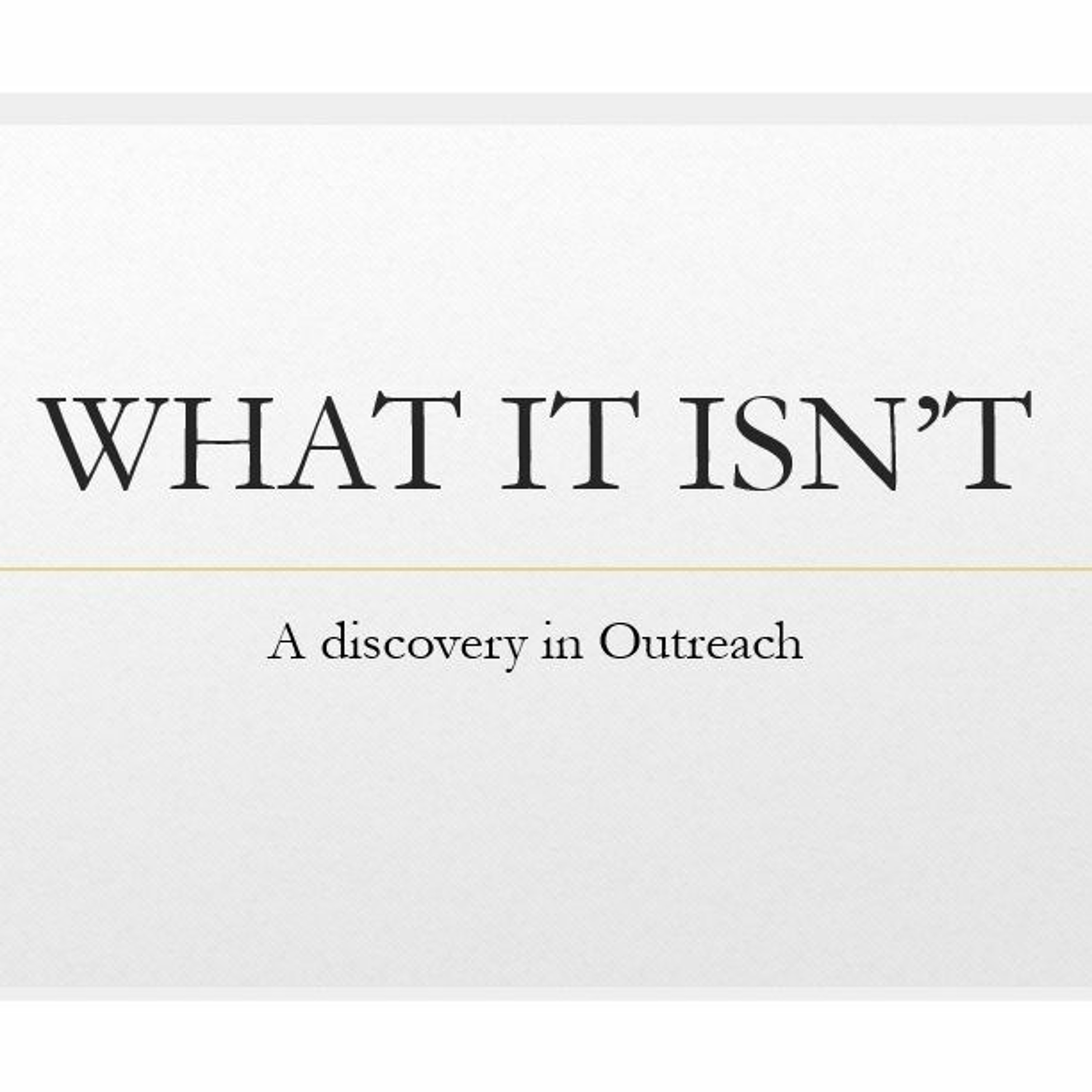 Andrea Lee - Outreach & What it isn't episode artwork