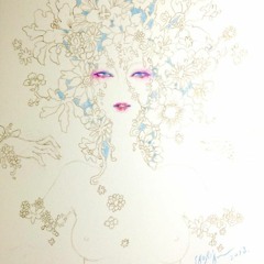 彼女の影が輝いている