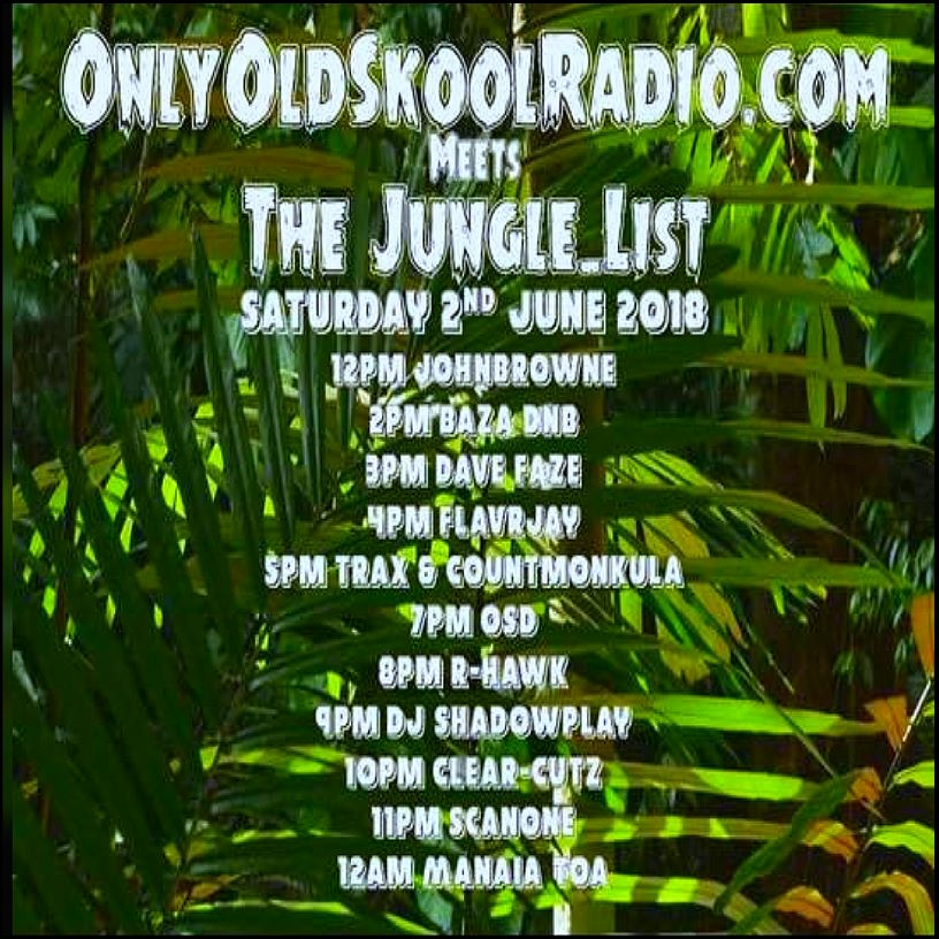 OnlyOldSkoolRadio meets The Jungle_List with FLavRjay.  2 - June - 2018 episode artwork