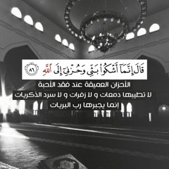 ♡ قَالَ إِنَّمَا أَشْكُو بَثِّي وَحُزْنِي إِلَى اللَّهِ | القـارئ أحمد النفـيس ♡