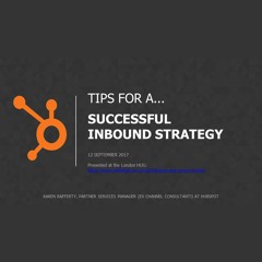 Tips for a successful Inbound marketing strategy by Karen Carroll from HubSpot