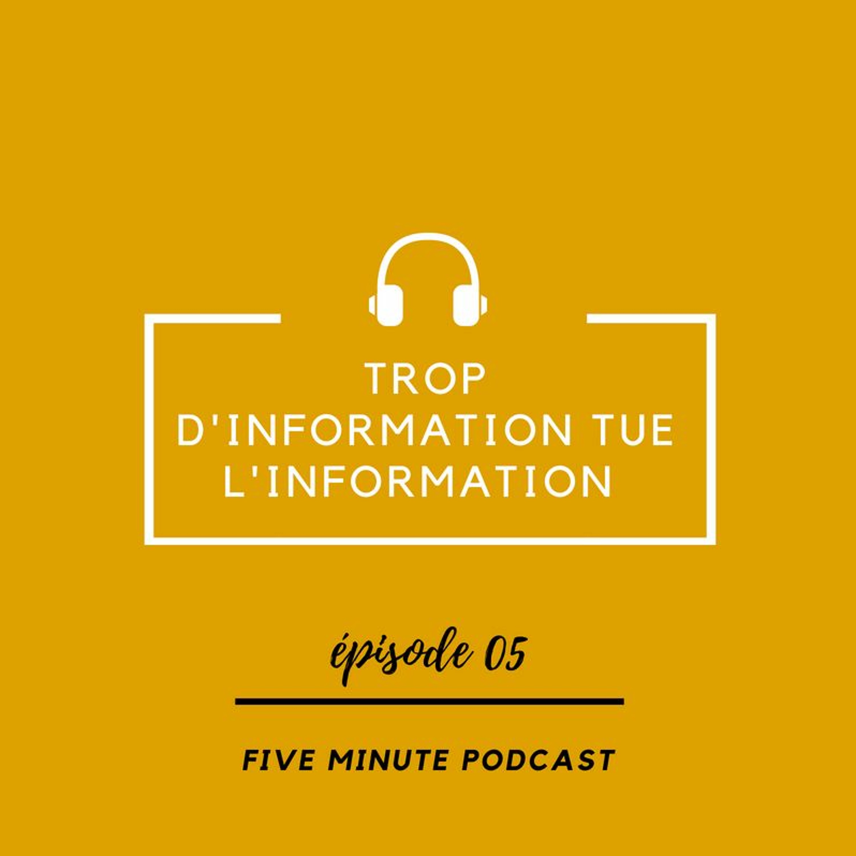 Trop d'information tue l'information !