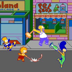 The Simpsons (Arcade) - Downtown Springfield (Stage 1) [NES 2A03]
