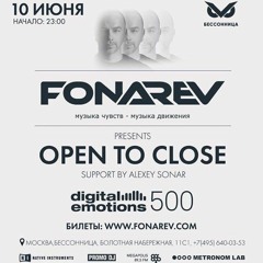 Alexey Sonar - Live @ Bessonniza Club (Digital Emotions Night) [10.06.2018]