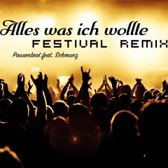 Pausenbrot feat. Schmunz - Alles was ich wollte (Festival Remix) Radio Edit