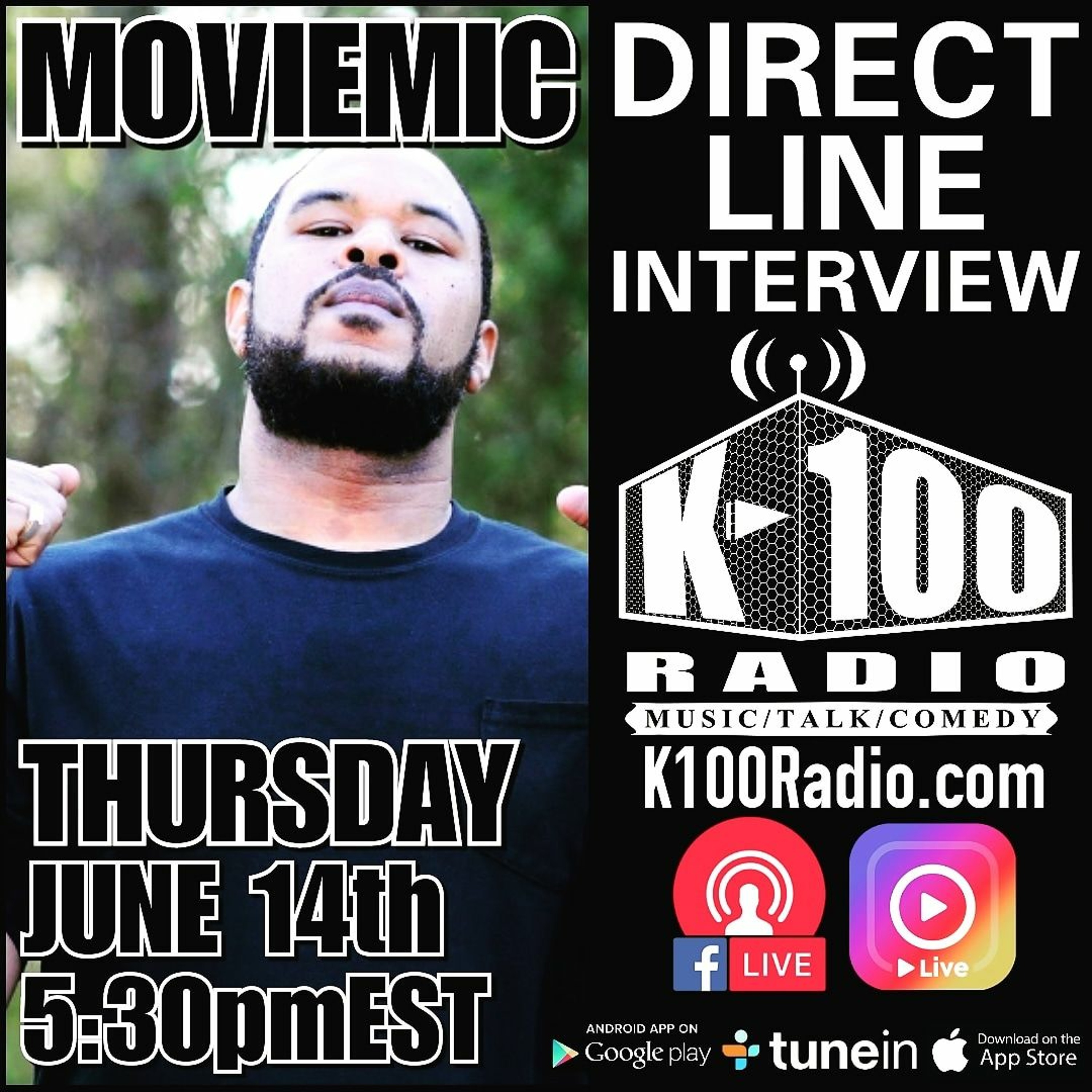 Direct Line Interview with MOVIEMIC on K-100 Radio episode artwork
