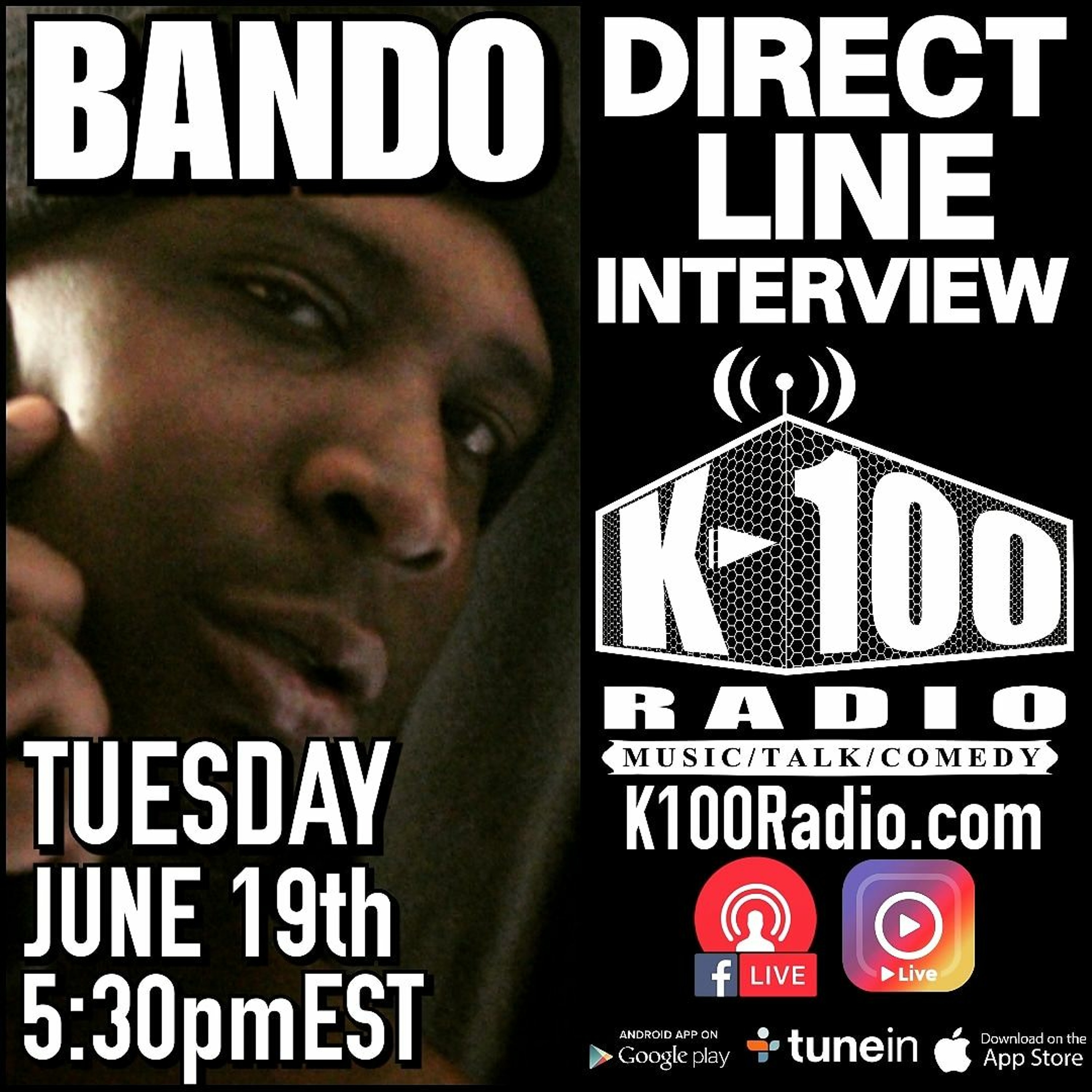 Direct Line Interview with BANDO on K-100 Radio episode artwork
