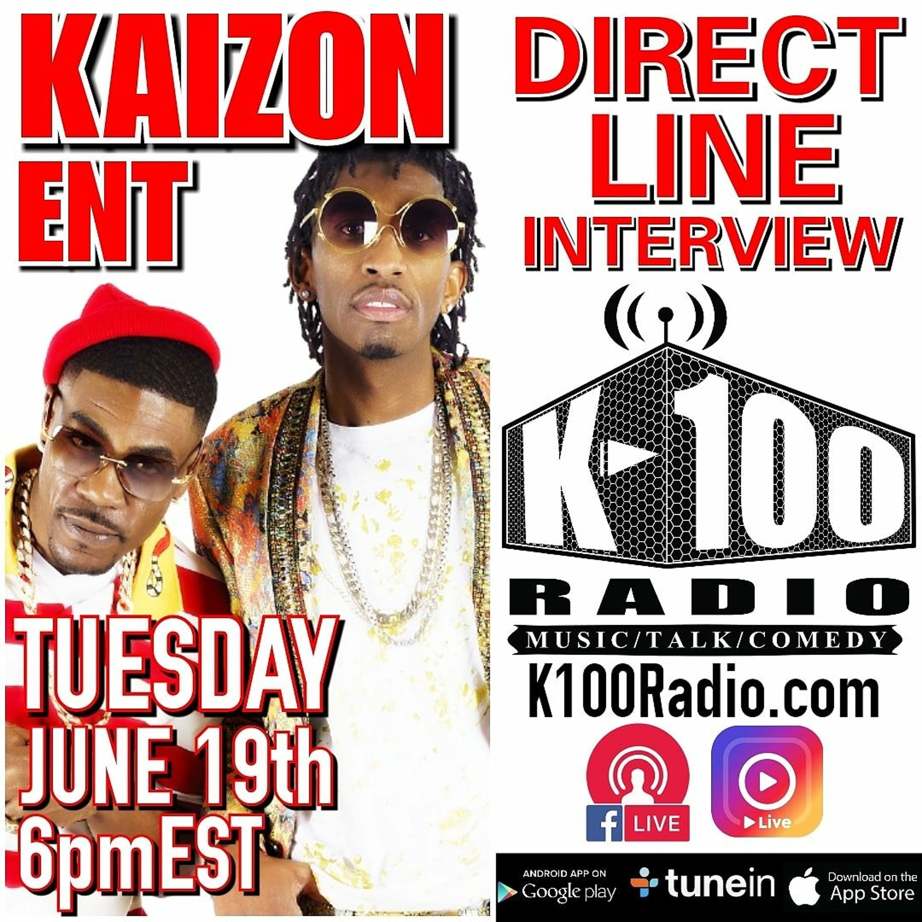 Direct Line Interview with KAIZON ENT on K-100 Radio episode artwork